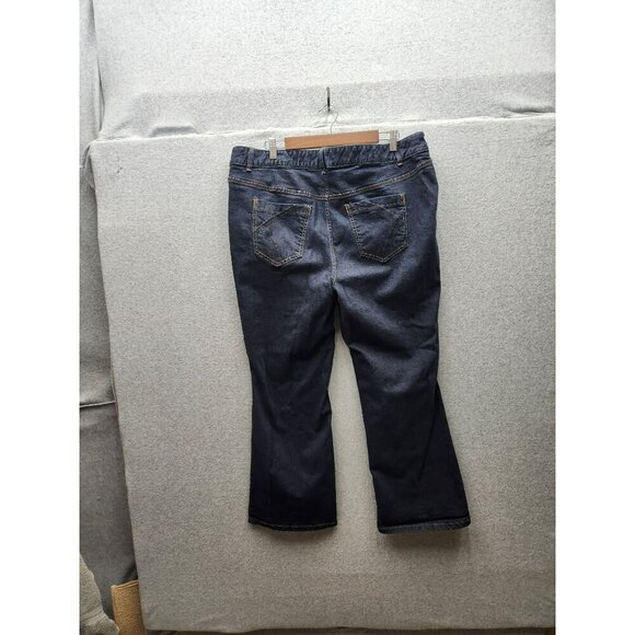 Lane Bryant Womens Boot Cut Denim Jeans Size 24P Stretch Cotton Blend Dark Wash - Picture 5 of 5